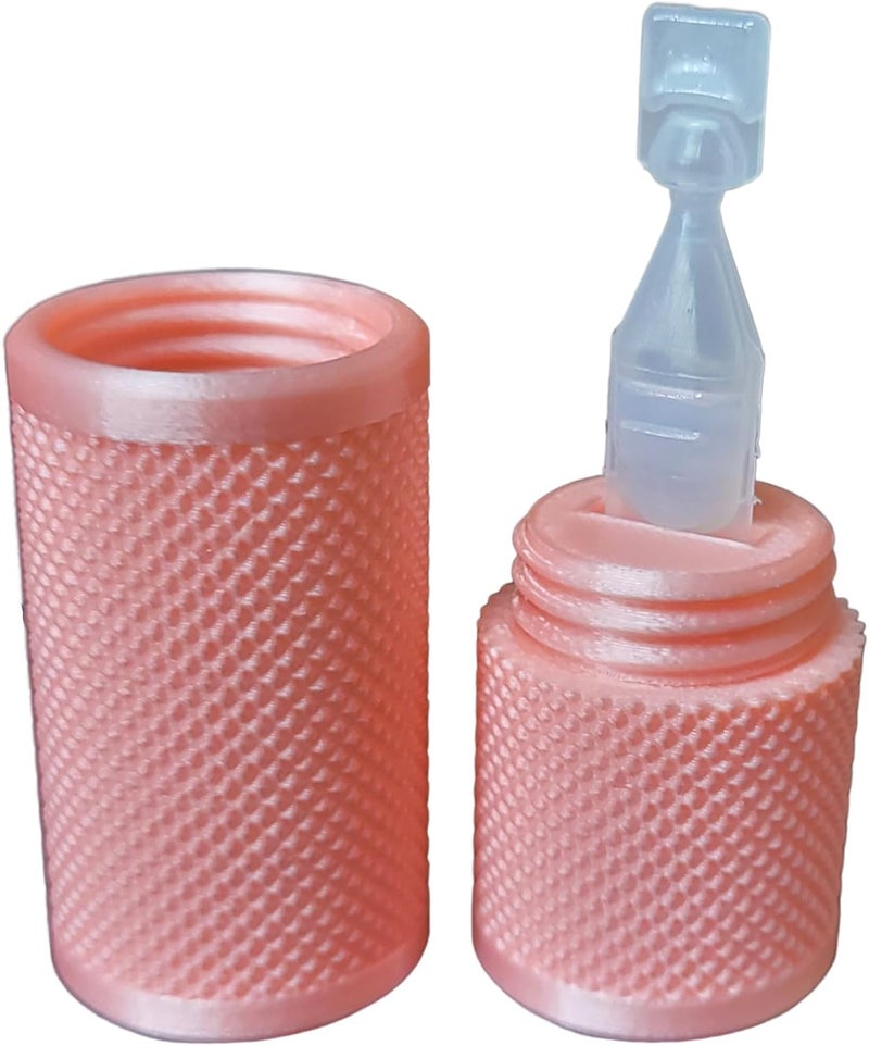 Znet3D Eye Drop Vial Holder & Pocket Carry Case - Holds One (1) Single-Use Eye Drop Vial - Great for carring in Pocket, Purse/Clutch, School Bag - (Silk Pink) - Image 1
